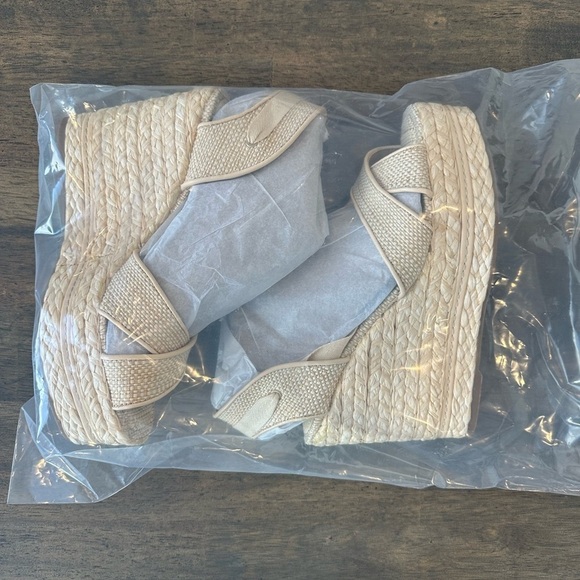 Sam Edelman Vaughn Open Toe Wedges Tan - Picture 3 of 6